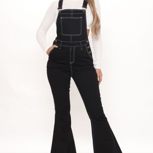Fashion Nova Flare Leg Overalls